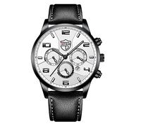 Gbd200sm-1a5 Casual Leather Analog Quartz Watch Men Wristwatch Clock Business Date Casual Watch (E, One Size)