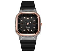 Gbd800-1b Dial Women's Quartz Silicone Strap Men's and Women's Couple Student Watch (D, One Size)