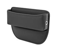 GBEDIKMS 2 PCS Car Seat Storage Box for VW Touareg CR7 2017-2021, Leather Car OrganizerFill the Gap Between Seat and Console Stop Items From Dropping,Bla-ck
