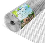 Gbekery Hardware Cloth 1/2 inch 16in x 25ft 19 Gauge, Hot-dip Galvanized After Welding Chicken Wire Mesh Roll Garden Plant Welded Metal Wire Fencing Roll, Rabbit Cages Snake Fence