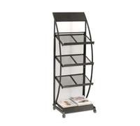 GBEVAUEIO Display Floor Standing Catalogue Stand Magazine Shelf Folding Display Is Great for Numerous Occasions Both Stand