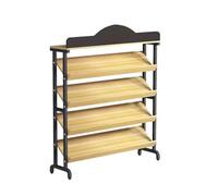 GBEVAUEIO Display Metal Floor-standing Retro Magazine Rack Book Display Newspaper Holder Storage Oblique Bookshelf Stand(Large)