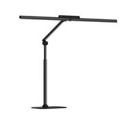 GBEVAUEIO End Tables LED Desk Lamp for Home Office, Double Light Source 24W with Adjustable Height, 5 Lighting Brightness Table Reading Study, 45minutes Auto-Timer for Decor(Black)