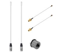 Gbformat 868MHz 10dBi Lora Antenna for Meshtastic Lora Long Range Soft Whip-Antenne, SMA Male 195mm + (U.FL IPX) to SMA Female Cable for ESP32, Lora 32 V3, LoRa32u4 II (2PCS-White)