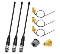 Gbformat 868MHz 10dBi Lora Antenna for Meshtastic Lora Long Range Soft Whip-Antenne, SMA Male 195mm + (U.FL IPX) to SMA Female Cable for ESP32, Lora 32 V3, LoRa32u4 II (3 PCS-Black)