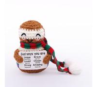 GBFUPMA Christmas Amigurumi Crochet Plush Toys, Handmade Snowman and Turtle Doll, Cute Xmas Ornament Keychain for Bag, Unique Gift for Kids (LZ-JRFC-002)