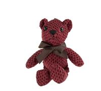 GBFUPMA Creative Polo Grid Bear Plush Doll - Unique Grid Design Teddy Bear Doll, Soft and Cute Cloth Doll, Creative Birthday for Children and Girls (burgundy)