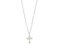 GBFUPMA S925 Sterling Silver Cross Pendant Necklace for Women | Y2K Edgy Sparkling Zirconia Choker | Trendy Punk Boho Gift for Teen Girls (Birthday, Christmas)