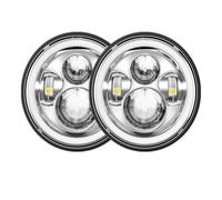GBGWRMRYX Headlamp Assembly For Patrol Y60 Car 7inch Headlight Assembly LED DRL Headlight Assembly(40w Halo Lamp Silver)