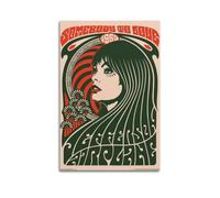 GBHEVEWV Vintage Jefferson Airplane Art Poster Poster Decorative Painting Canvas Wall Posters And Art Picture Print Modern Family Bedroom Decor Posters 16x24inch(40x60cm)
