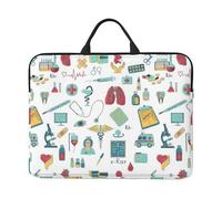 gbhJGK abstraction biology chemistry4 Print 14in Laptop Case Sleeve Bag â€“ Portable Handle for Business Trip, Travel, Commuting, Office Use