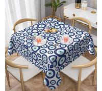 gbhJGK Evil eyes Print Tablecloth â€“ Square Dining Table Cover, Tablecloth for Coffee Table, Kitchen Decor & Celebrations 54"x54"