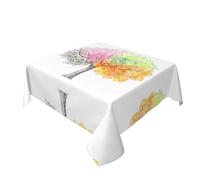 gbhJGK Four Seasons Spring Tree Print Tablecloth â€“ Square Dining Table Cover, Tablecloth for Coffee Table, Kitchen Decor & Celebrations 60"x60"