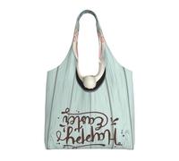 gbhJGK Happy Easter Eggs Bunny Tail Print Canvas Tote Bags â€“ Reusable Grocery & Shopping Bags, Storage Tote for Travel, Beach, Craft, Daily Life