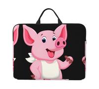 gbhJGK Pink Little Pig Print 14in Laptop Case Sleeve Bag â€“ Portable Handle for Business Trip, Travel, Commuting, Office Use
