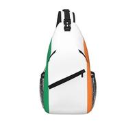 gbhJGK Unisex Durable Daypack â€“ Lightweight Cross Chest Bag with Irish flag Full-Side Print, Ideal for Travel and Hiking