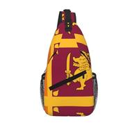 gbhJGK Unisex Durable Daypack - Lightweight Cross Chest Bag with Sri Lanka Flag Full-Side Print, Ideal for Travel and Hiking