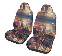 gbhJGK Universal Hong Kong Print Car Seat Covers - Front Seat Protector - Elasticity Cloth Set for Car, SUV, Sedan, Truck