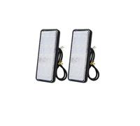 GBHLBYQTO Turn Signal Lights 12V LED Rectangle Motorcycle Reflector Tail Brake Turn Signal Light Lamp Car Reflectors Flicker Truck Side Warning Lights