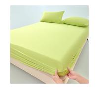 GBHMJU Fitted Sheet A-Class Cooling Silk Ice Skin Bottom Sheet 23/30cm Deep Pocket Soft Bed Sheet Twin Double Queen Super King(Green A,120x200cm+48x74cm x2)