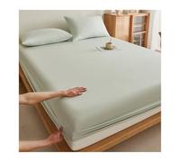 GBHMJU Fitted Sheet Twin Small Double Queen Super King 100% Cotton Luxuriously Soft Fitted Sheet Only Suitable for All Seasons(Green,180x200+30cm)