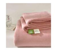 GBHMJU Velvet Flat Sheet Only Twin Full Queen King Size 1 Pack Luxury Super Soft Cozy Comfy Bed Sheets Microfiber Top Sheet for Fall Winter and Spring(Pink,240x270cm+48x74cm x2)