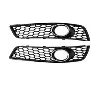 GBHPMTVC Car Fog Light Lamp Grille Cover Left Right Accessories 8P0807682D 8P0807681D For A-udi A3 8P 2009 2010 2011 2012 2013(Silver Ring Standard)