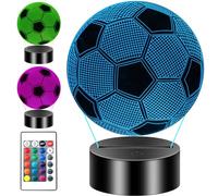 Gbivbe Kids Football Night Light - 3D Illusion Lamp with 16 Color Change LED and Remote Control for Bedroom