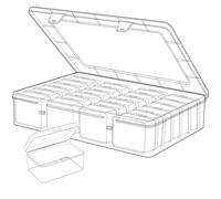 Gbivbe Small Plastic Bead Storage Organizer Box with Lids, 75 Pcs Clear Craft Storage Containers Cases, Transparent Mini Box for Earplug, Seeds, DIY Art, Jewellery and More Small Items