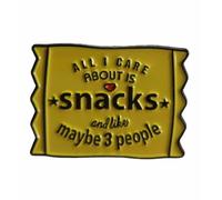 GBJUK All i Care About is Snacks and Like Maybe 3 people Enamel Pin Lapel Badge with Butterfly Clasp Back