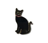 GBJUK Black Cat Enamel Pin Lapel Badge with Butterfly Clasp Back