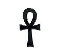 GBJUK Black Egyptian Ankh Cross Enamel Pin Lapel Badge with Butterfly Clasp Back
