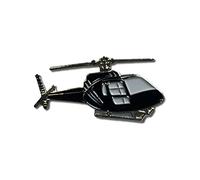 GBJUK Black Helicopter Chopper Enamel Pin Lapel Badge with Butterfly Clasp Back