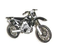 GBJUK Black Motocross Trials Bike Enamel Pin Lapel Badge with Butterfly Clasp Back