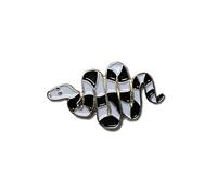 GBJUK Black Sand Snake Enamel Pin Lapel Badge with Butterfly Clasp Back