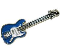 GBJUK Blue Electric Guitar Pin Lapel Badge with Butterfly Clasp Back
