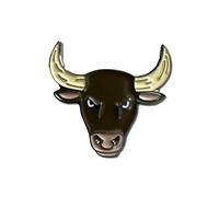 GBJUK Bull Head Enamel Pin Lapel Badge with Butterfly Clasp Back