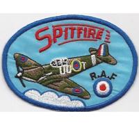 GBJUK Embroidered Sew on or Iron on RAF WW2 Spitfire Aeroplane Airplane British War Plane Aircraft Patch Badge for Clothes and Bags 9cm x 5cm