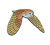 GBJUK Flying Barn Owl Enamel Pin Lapel Badge with Butterfly Clasp Back