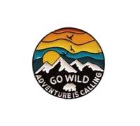 GBJUK Go Wild Adventure is Calling Enamel Pin Lapel Badge Brooch with Butterfly Clasp Back