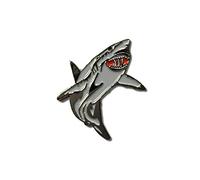 GBJUK Great White Shark Enamel Pin Lapel Badge with Butterfly Clasp Back
