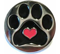 GBJUK Heart Dog Paw Print Enamel Pin Lapel Badge with Butterfly Clasp Back