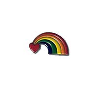 GBJUK Heart Rainbow LGBT Pin Lapel Badge with Butterfly Clasp Back