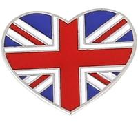 GBJUK Heart Shape United Kingdom Enamel Pin Badge Lapel