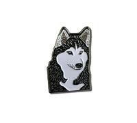 GBJUK Husky Dog Enamel Pin Lapel Badge with Butterfly Clasp Back