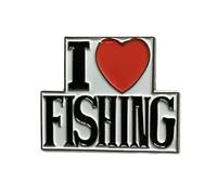GBJUK I Love Fishing Pin Lapel Badge with Butterfly Clasp Back