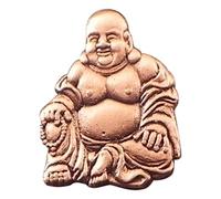 GBJUK Laughing Happy Copper Plated Buddha Pin Lapel Badge with Butterfly Clasp Back