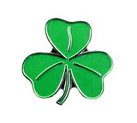 GBJUK Lucky Shamrock Pin Lapel Badge with Butterfly Clasp Back