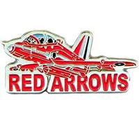 GBJUK RAF Red Arrows Jet Aircraft Enamel Pin Badge Lapel