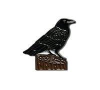 GBJUK Raven Bird Enamel Pin Lapel Badge with Butterfly Clasp Back